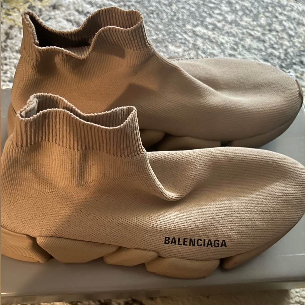 Authentic Beige Balenciaga sock runner